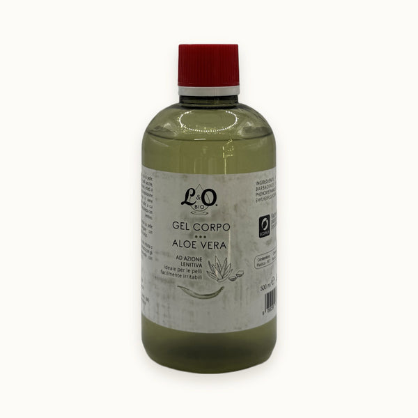 L&O, gel corpo all'aloe vera idratante — packshot su fondo crema