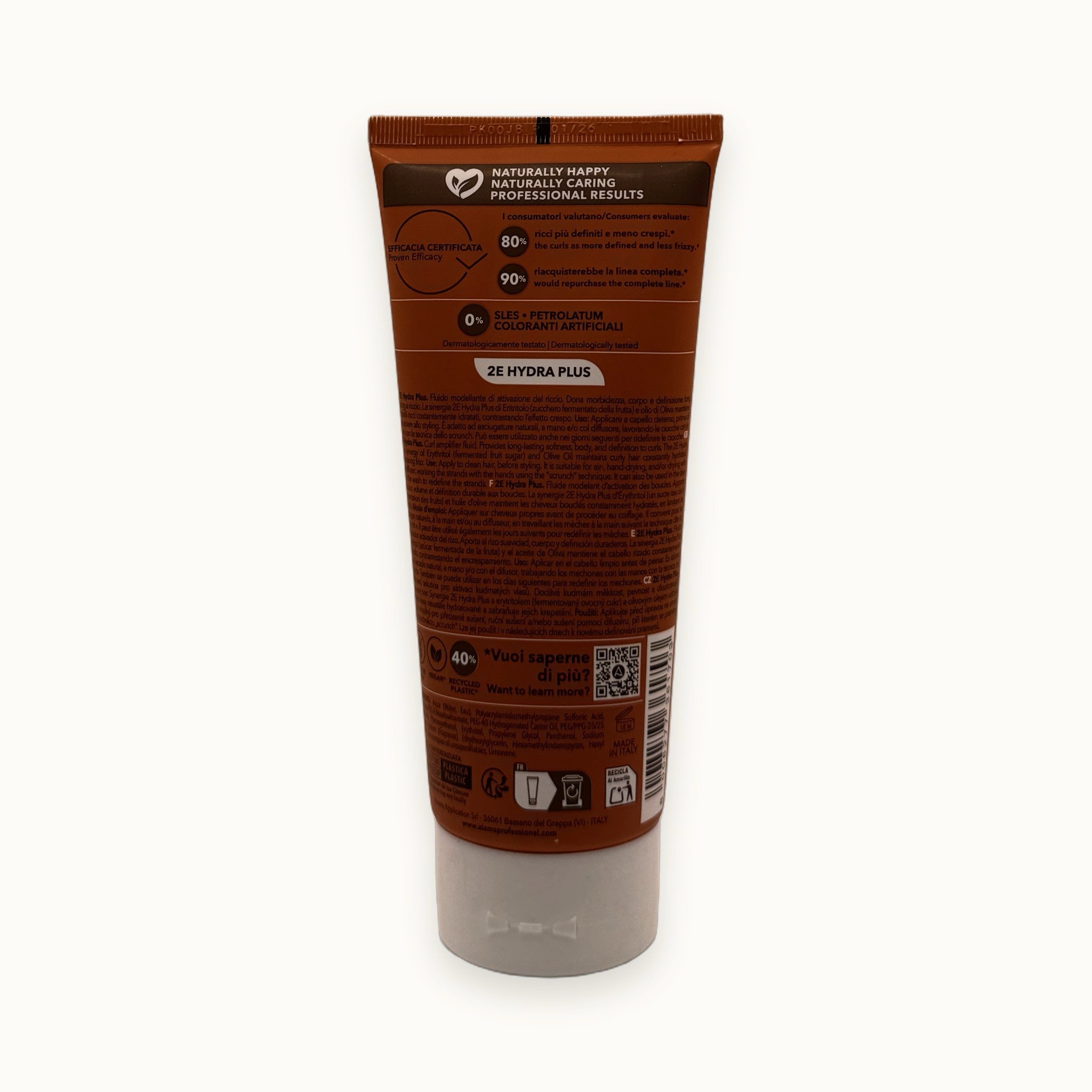 Alama Professional Curl, fluido modella ricci per capelli ricci 200 ml — packshot su fondo crema