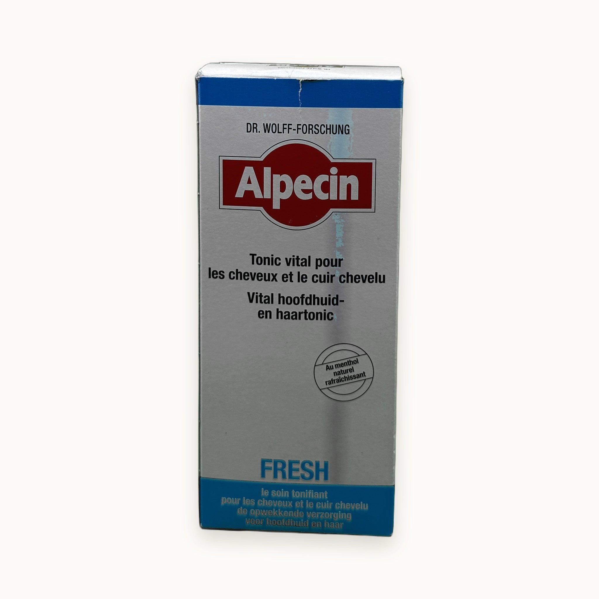 Tonico rivitalizzante cute e capelli Alpecin Medicinal Fresh flacone e scatola 200 ml