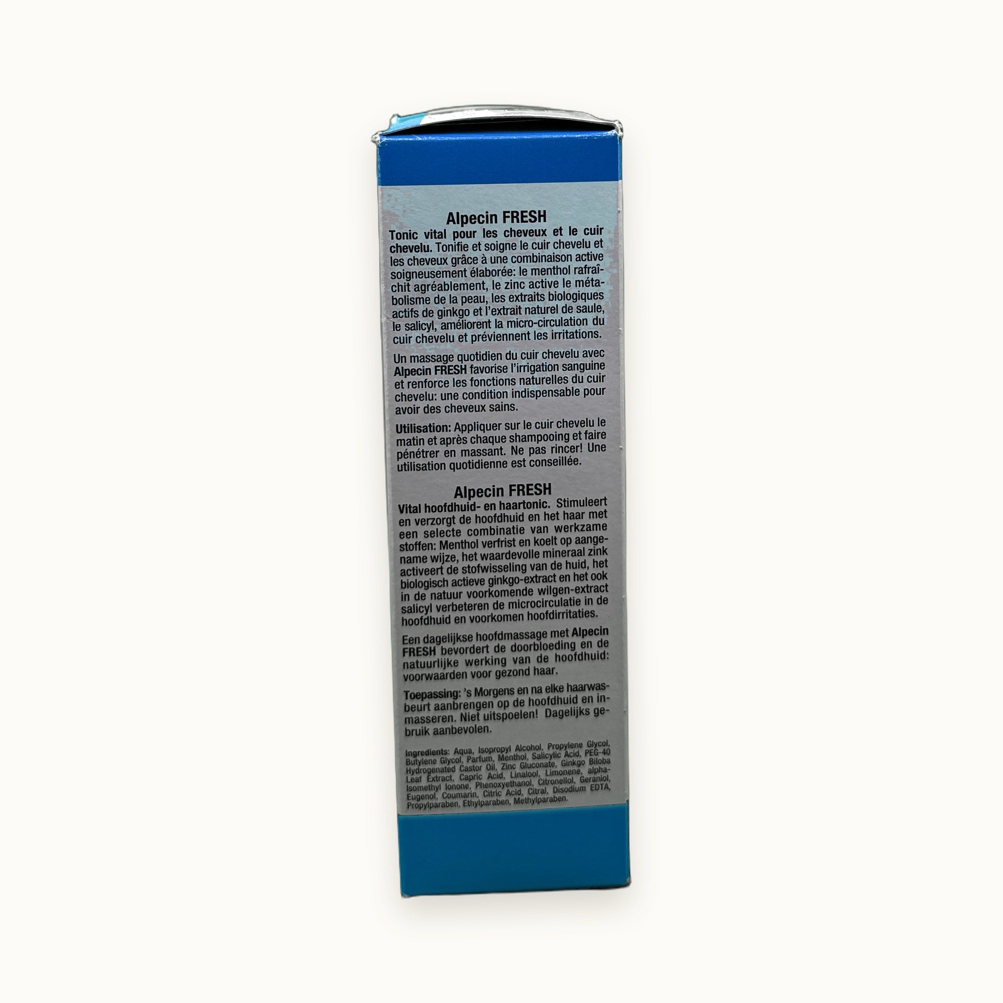 Tonico rivitalizzante cute e capelli Alpecin Medicinal Fresh flacone e scatola 200 ml