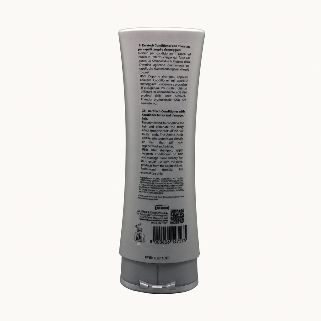 Dikson Keratech Conditioner per capelli crespi 250 ml — tubo su fondo crema