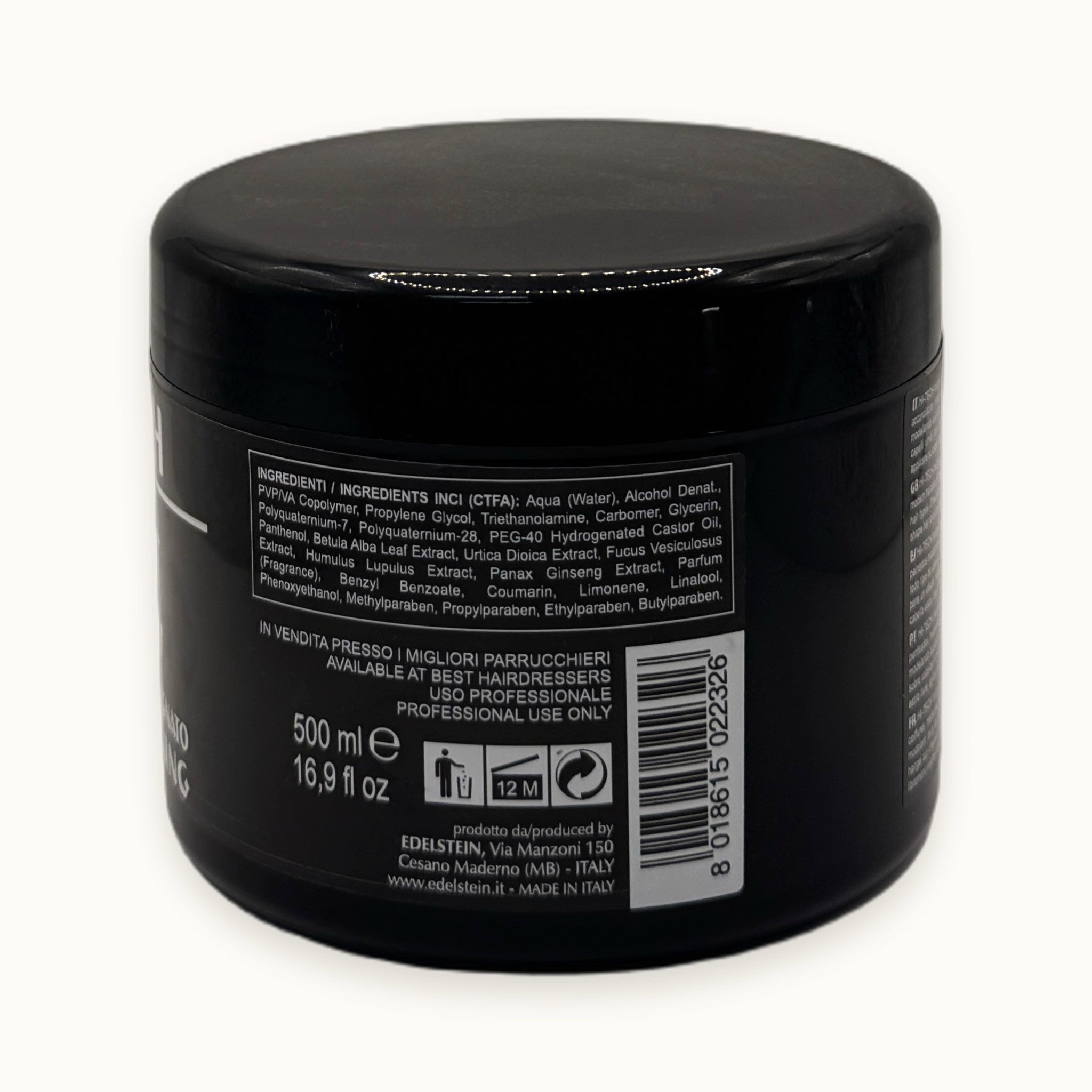 Edelstein Hi-Tech, gel per capelli tenuta extra forte 500 ml — packshot su fondo crema