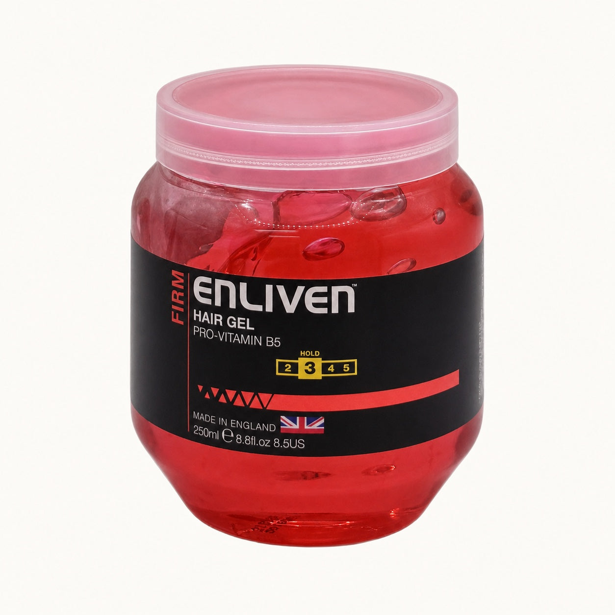 Enliven Fibre, hair gel tenuta forte pro-vitamina B5 — packshot su fondo crema