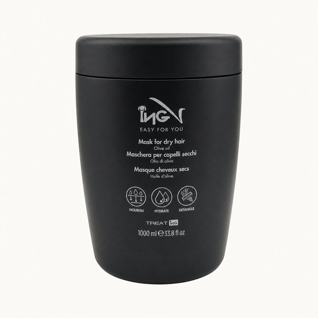 ING Easy for You, maschera nutriente olio d'oliva capelli secchi 1000 ml — packshot su fondo crema
