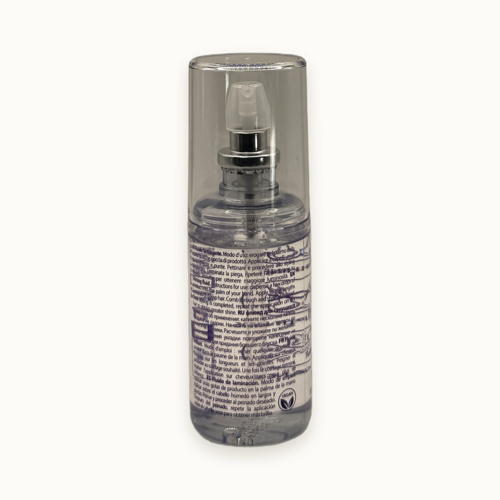 ING Shining Fluid, fluido laminante lucidante olio di lino 100 ml — packshot su fondo crema