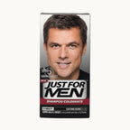 Just For Men Shampoo Colorante — scatola su fondo crema