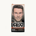 Just For Men Shampoo Colorante — scatola su fondo crema