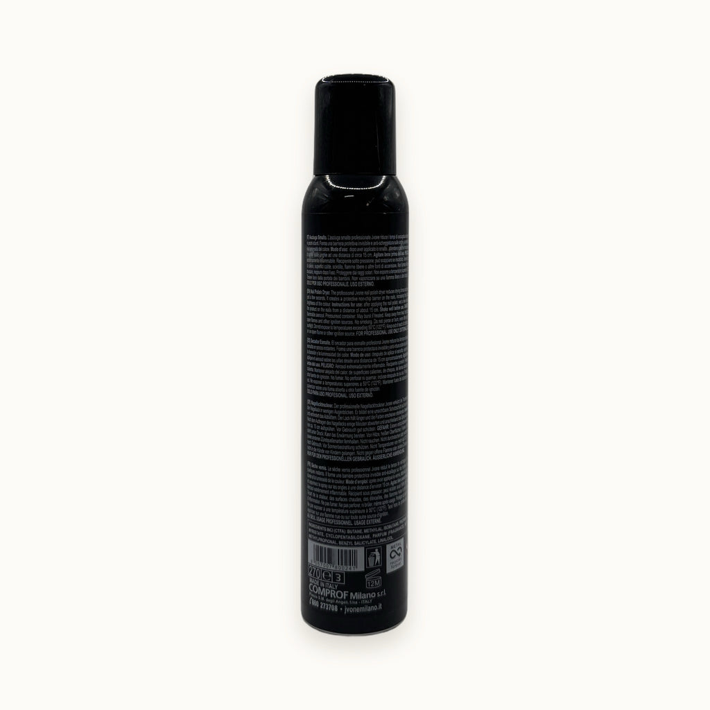 Jvone Milano, asciuga smalto spray nail polish dryer — packshot su fondo crema