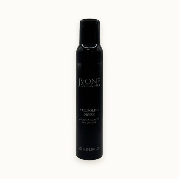 Jvone Milano, asciuga smalto spray nail polish dryer — packshot su fondo crema