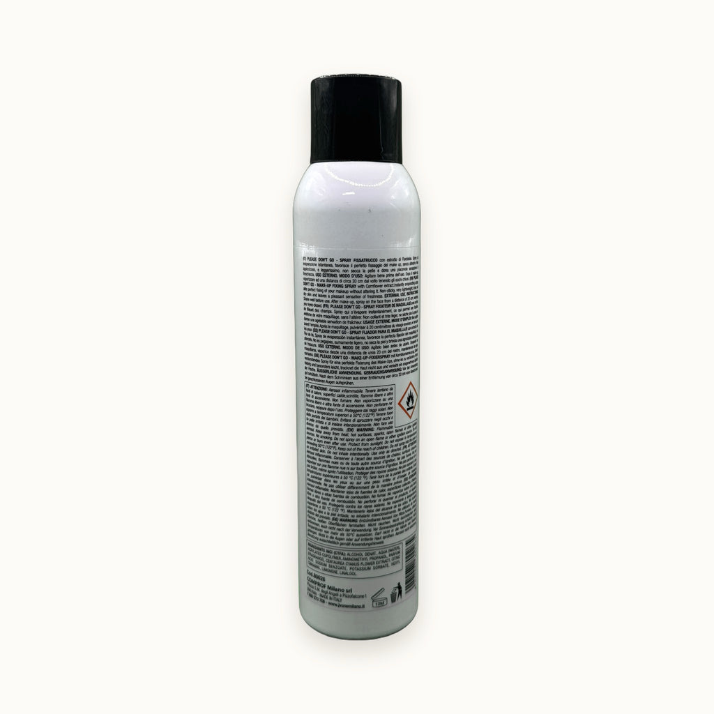 Spray fissatrucco Please Don't Go Jvone Milano flacone 250 ml con fiordaliso