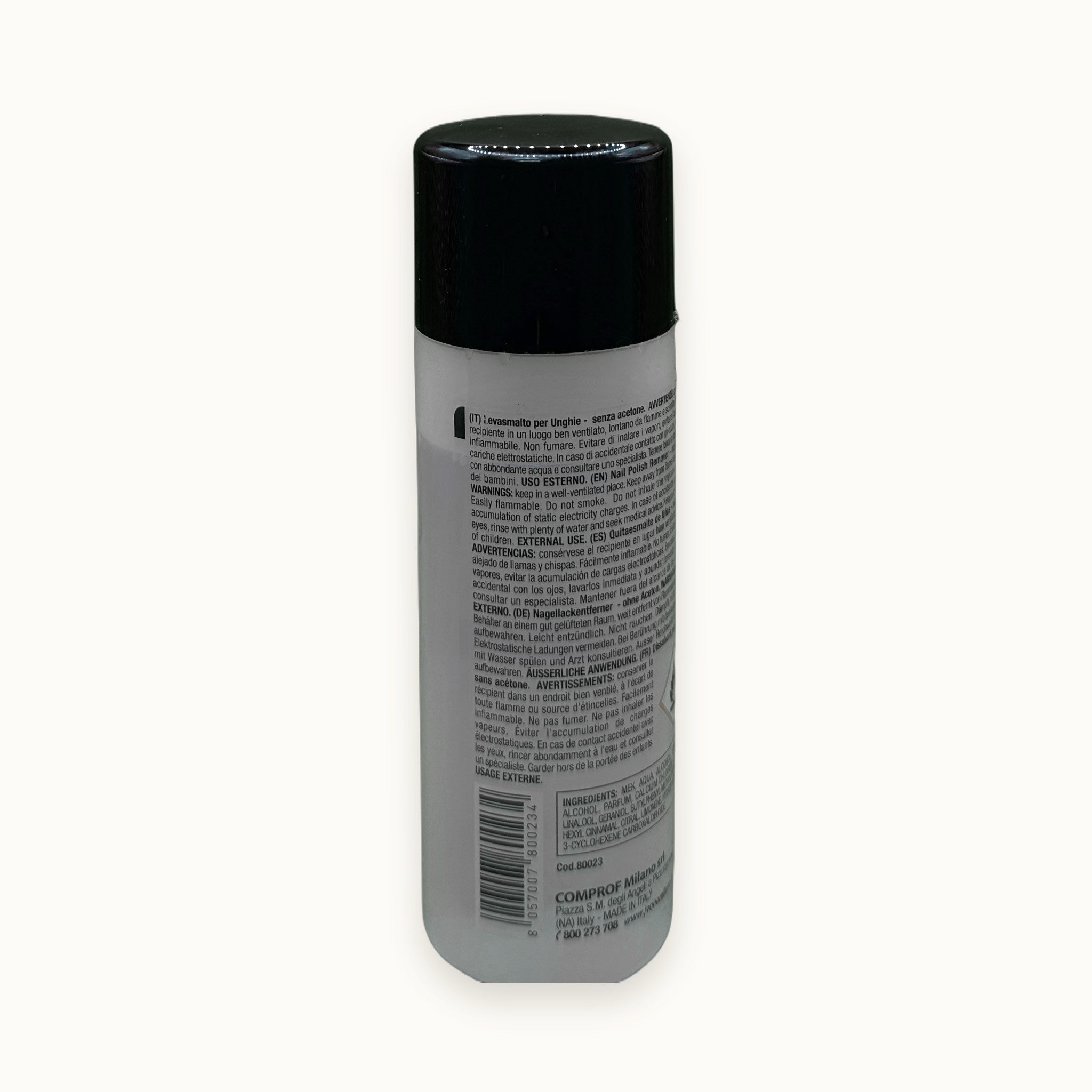 Solvente unghie senza acetone Jvone Milano flacone 120 ml