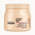 L'Oréal Série Expert Vitamino Color, maschera protezione colore capelli tinti 500 ml — packshot su fondo crema