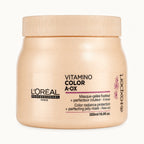 L'Oréal Série Expert Vitamino Color, maschera protezione colore capelli tinti 500 ml — packshot su fondo crema