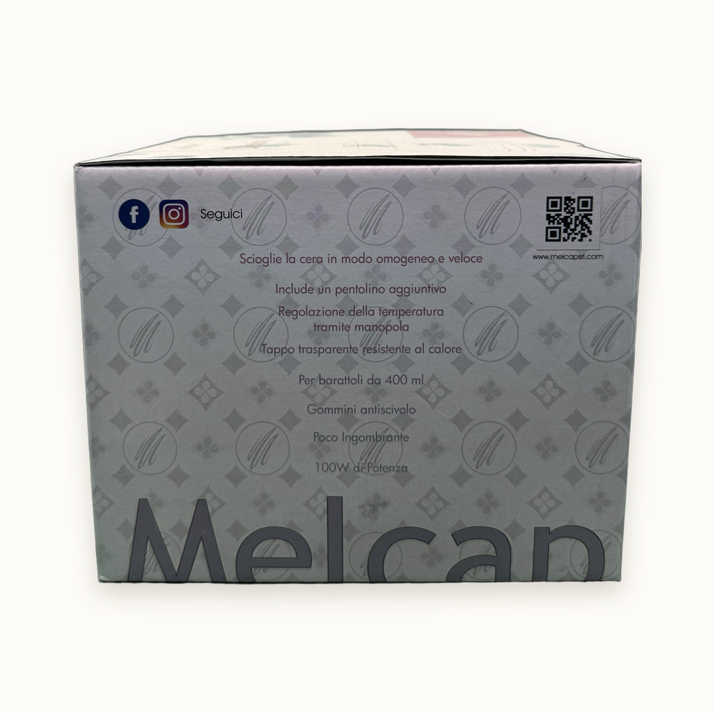 Melcap Depiltime Scaldacera — scatola su fondo crema