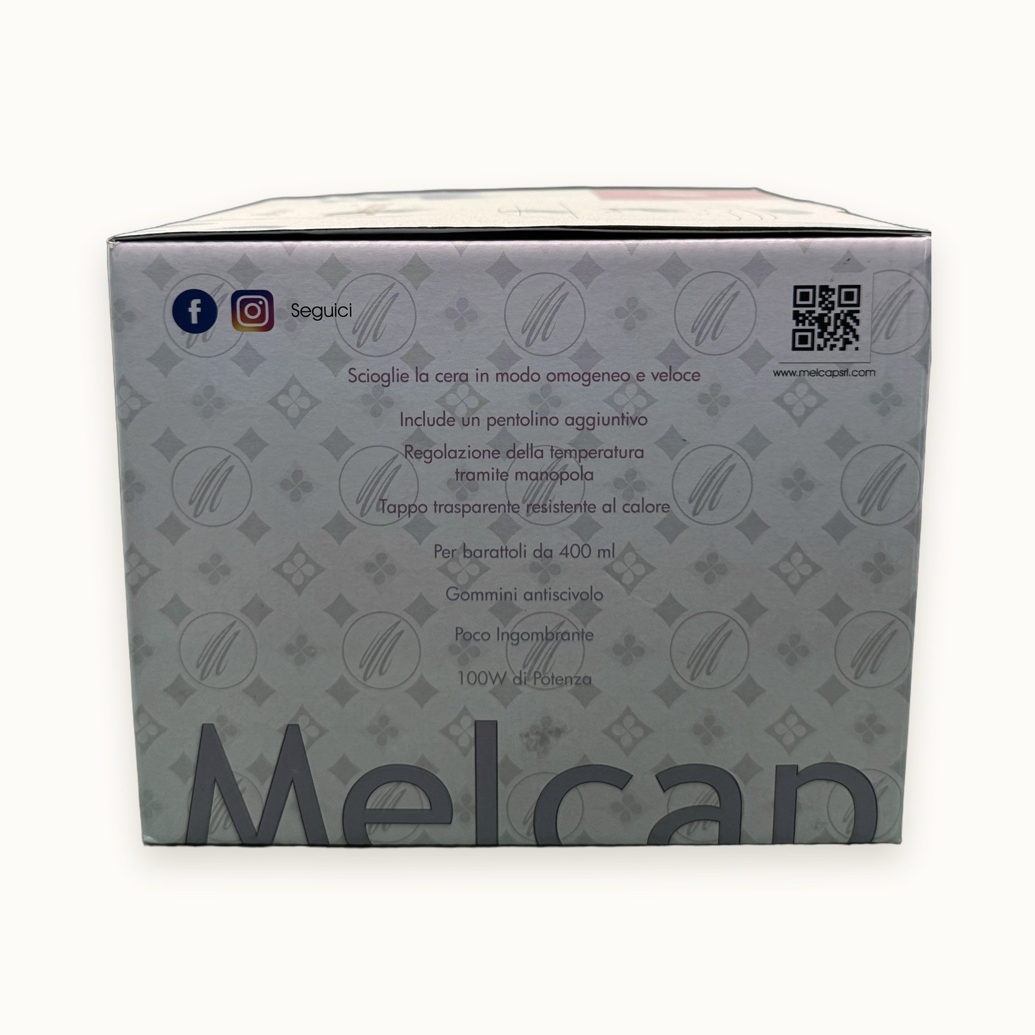Melcap Depiltime Scaldacera — scatola su fondo crema
