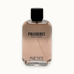Prohibit Pour Femme, eau de toilette donna 100 ml — packshot su fondo crema