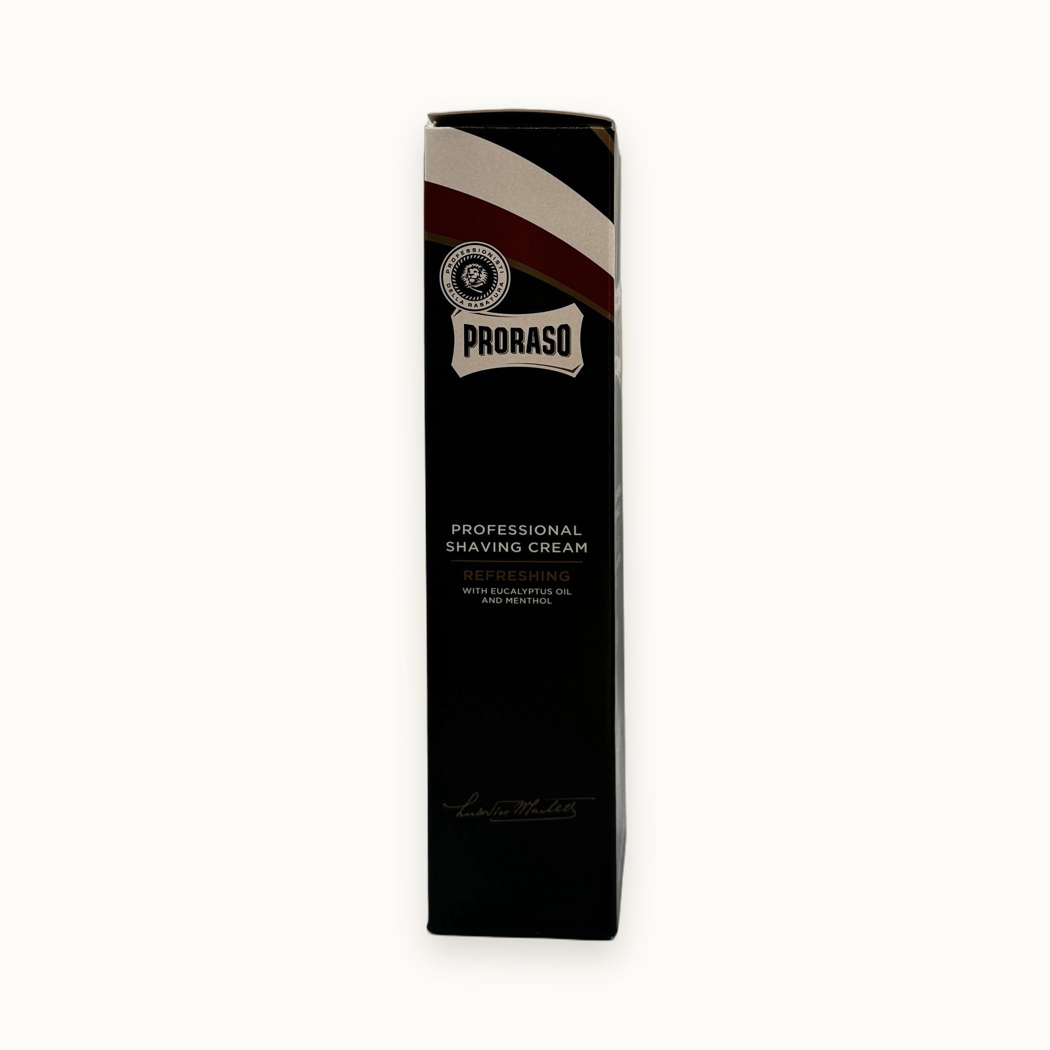 Proraso, crema da barba professionale rinfrescante in tubo 150 ml — packshot su fondo crema