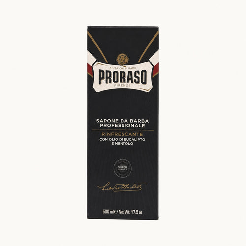 Proraso, crema da barba professionale rinfrescante in tubo 150 ml — packshot su fondo crema