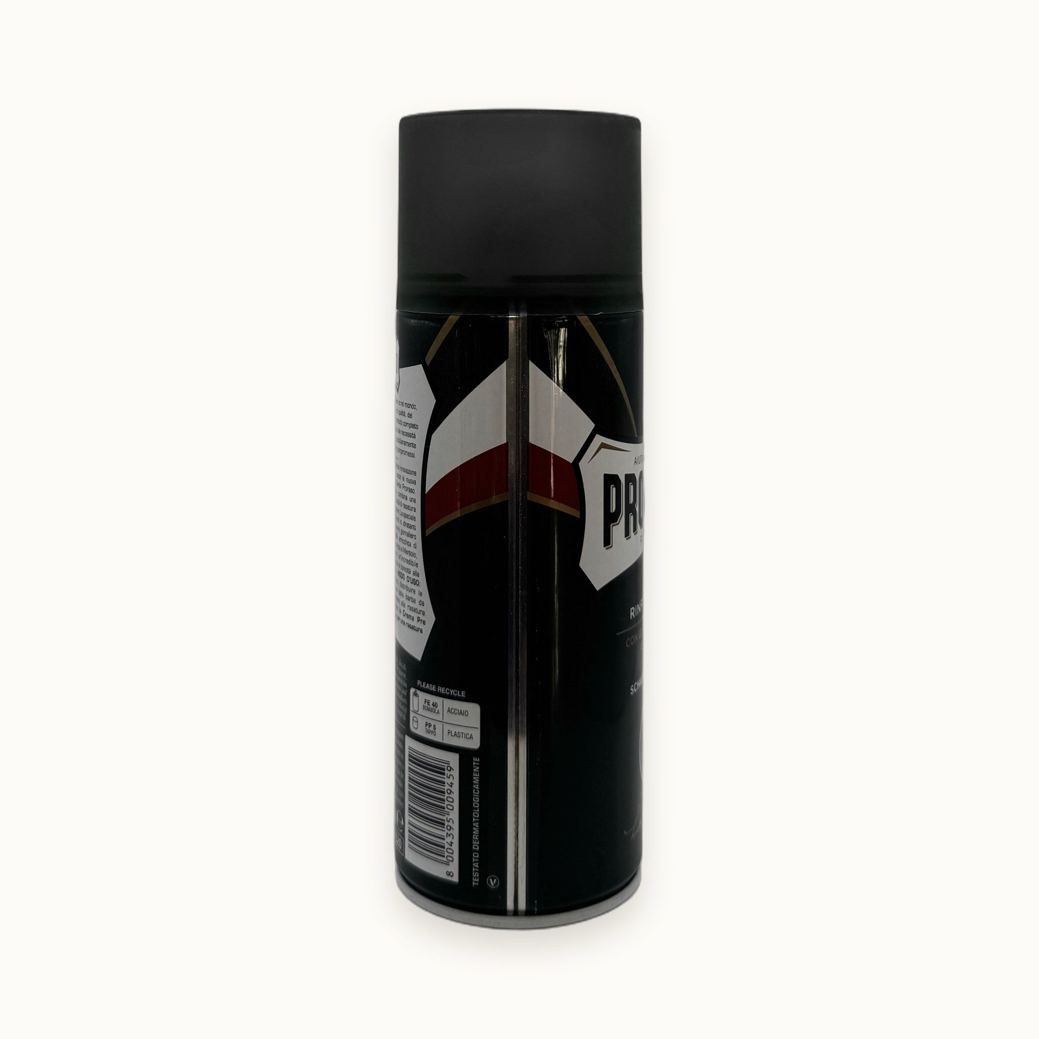 Proraso, schiuma da barba rinfrescante linea verde 400 ml — packshot su fondo crema