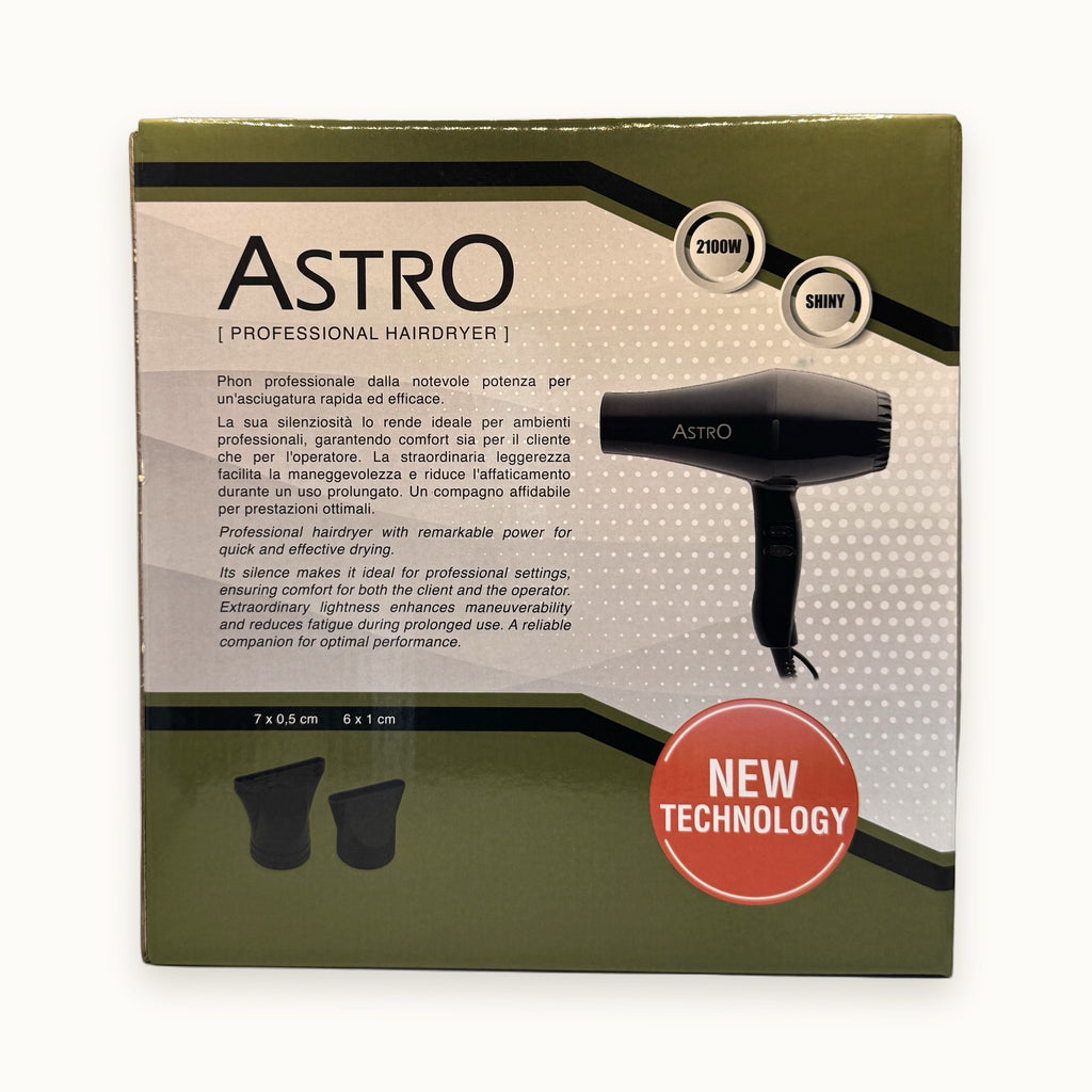 she Astro, phon asciugacapelli professionale — packshot su fondo crema