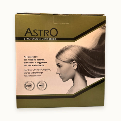 she Astro, phon asciugacapelli professionale — packshot su fondo crema