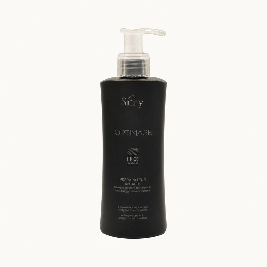 Silky Optimage Préparateur Anti-Âge, siero rivitalizzante capelli 250 ml — packshot su fondo crema