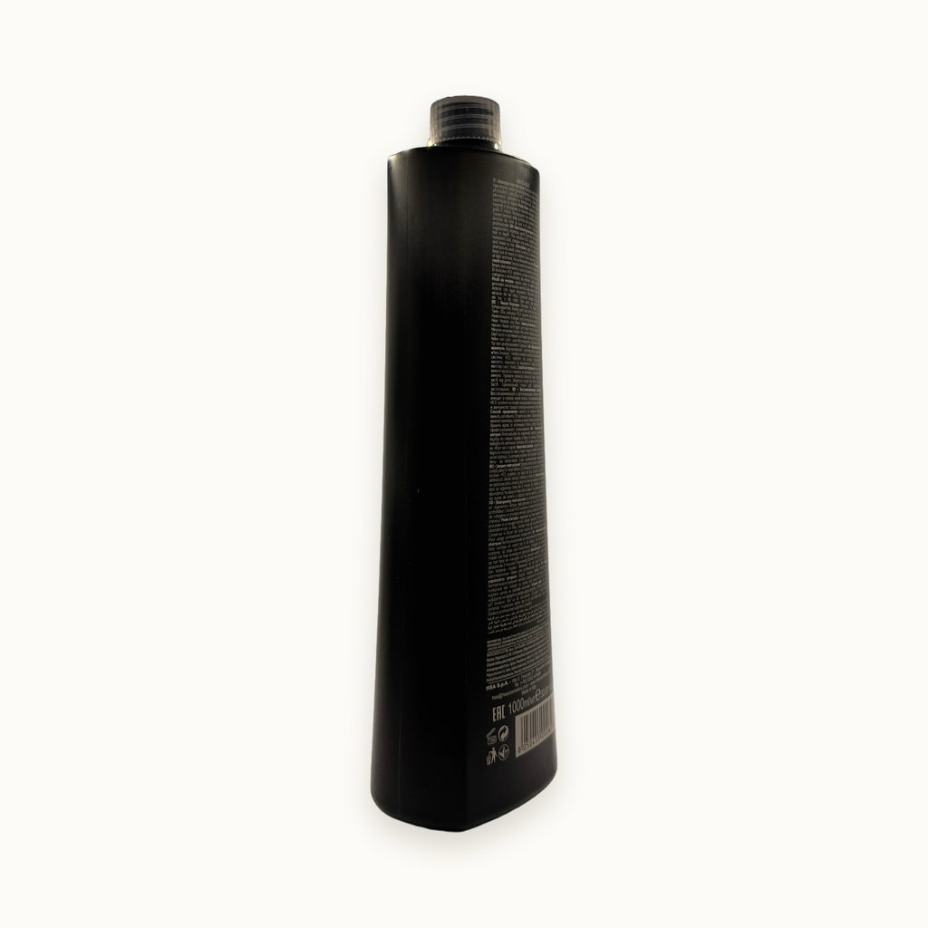 Silky Optimage Renouvelé, shampoo ristrutturante anti-età 1000 ml — packshot su fondo crema