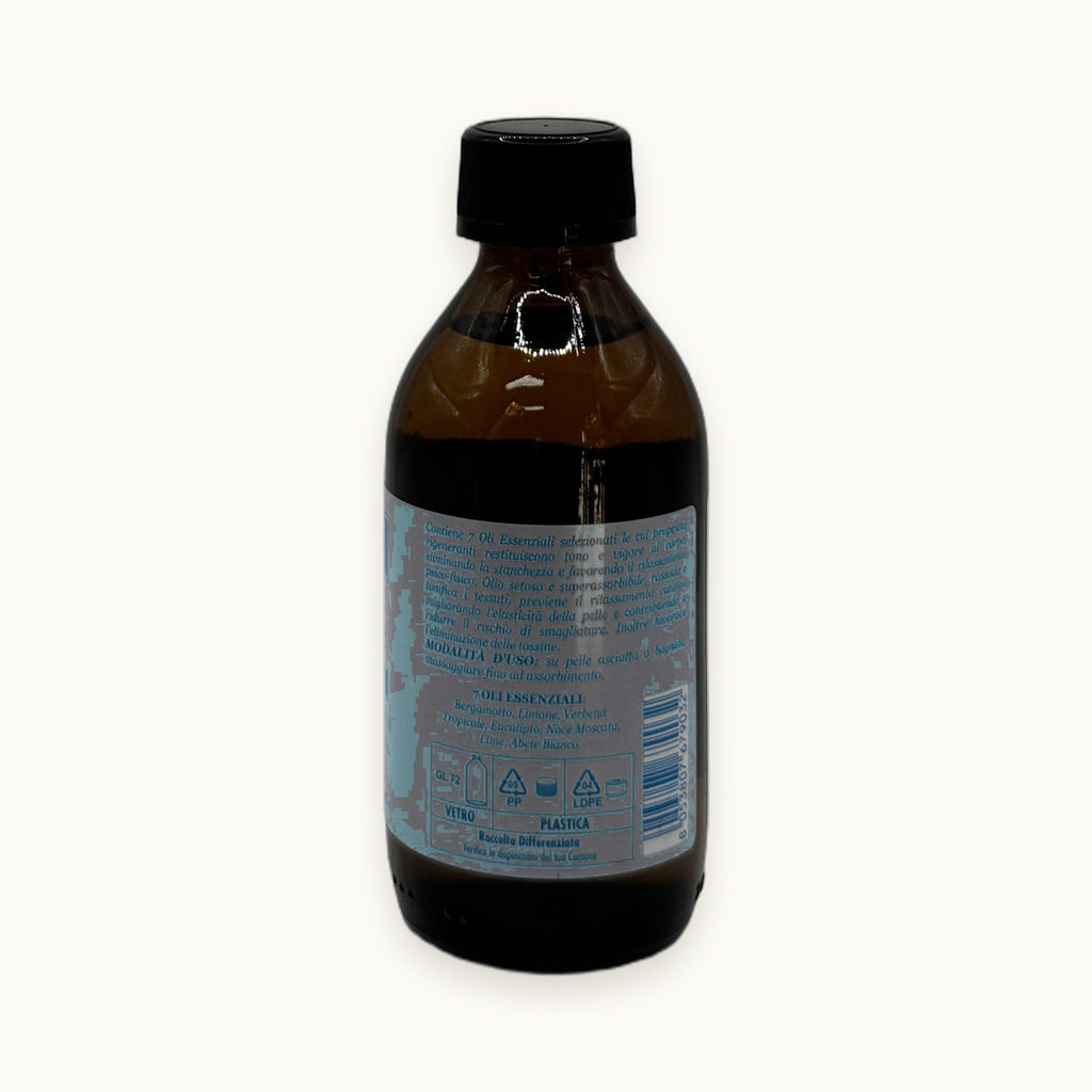 Spa Relax Aromatherapy, olio da massaggio 7 oli essenziali — packshot su fondo crema