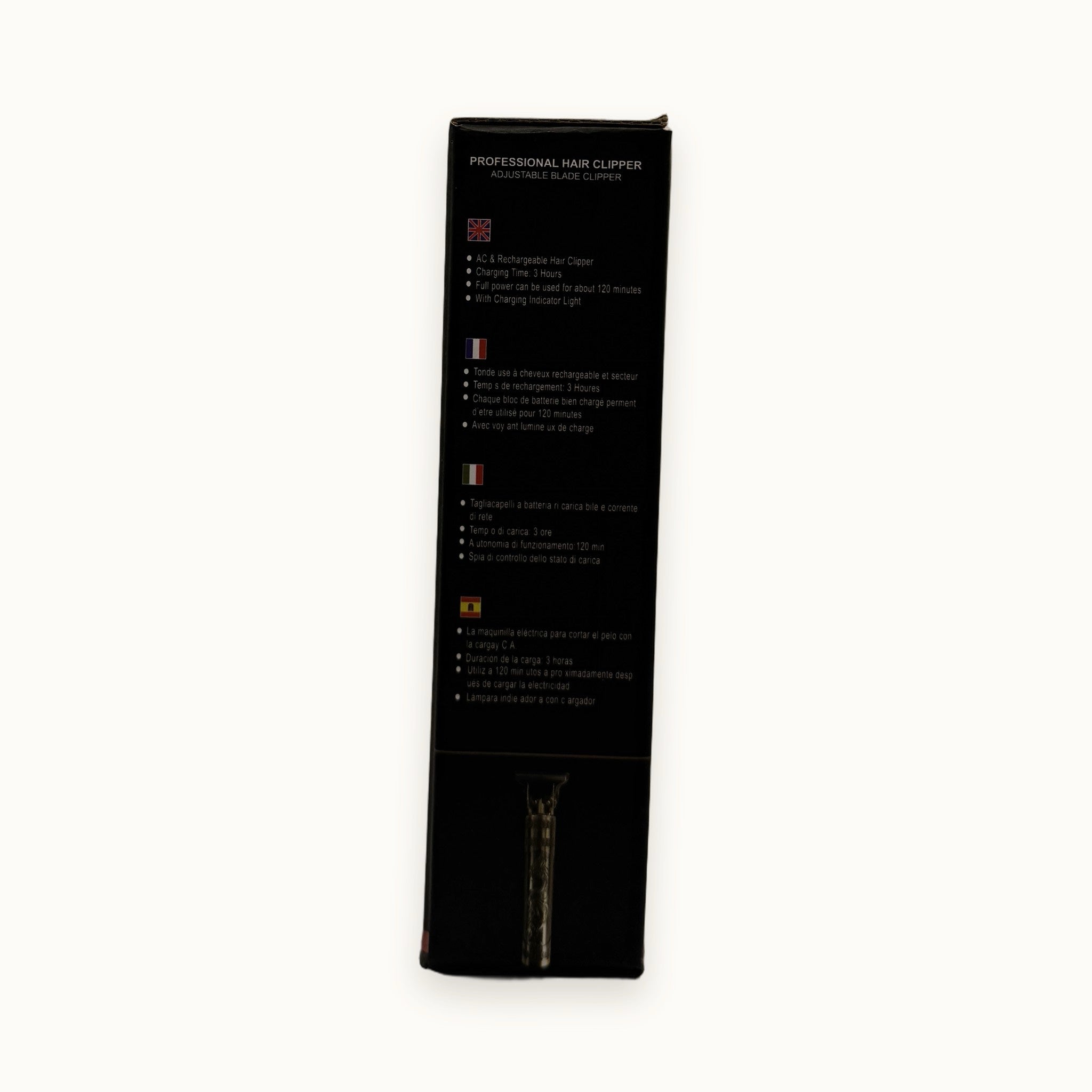 Tagliacapelli professionale ricaricabile TR-88, finitura dorata — packshot su fondo crema