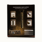 Tagliacapelli professionale ricaricabile TR-88, finitura dorata — packshot su fondo crema
