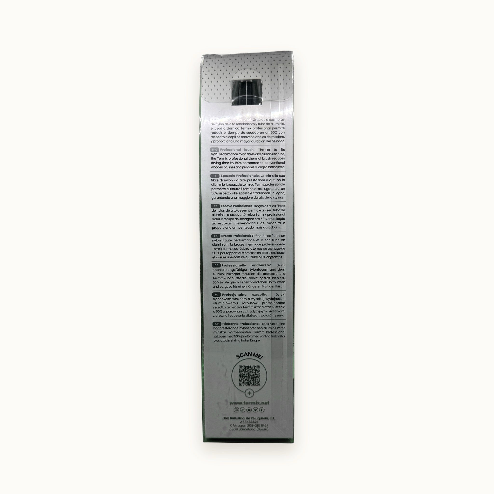 Spazzola termica professionale Termix in alluminio e nylon in confezione blister