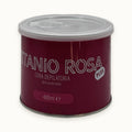 Titanio Rosa Plus, cera depilatoria liposolubile rosa in vasetto — packshot su fondo crema